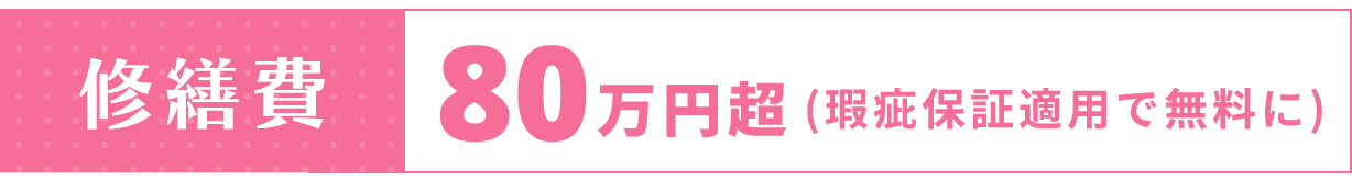 修繕費 80万円超(瑕疵保証適用で無料に)