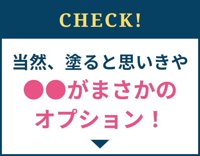 CHECK!当然、塗ると思いきや●●がまさかのオプション！